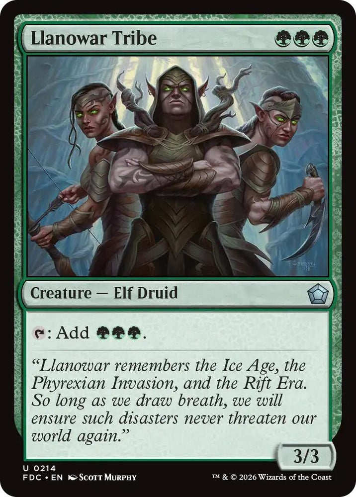 Image for Llanowar Tribe (214) (FDC) - Magic: The Gathering