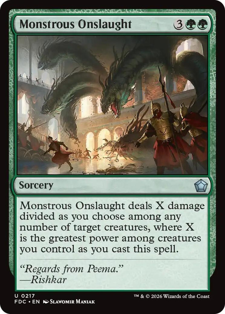 Image for Monstrous Onslaught (217) (FDC) - Magic: The Gathering