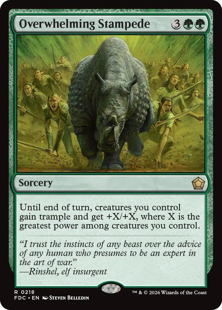 Image for Overwhelming Stampede (218) (FDC) - Magic: The Gathering