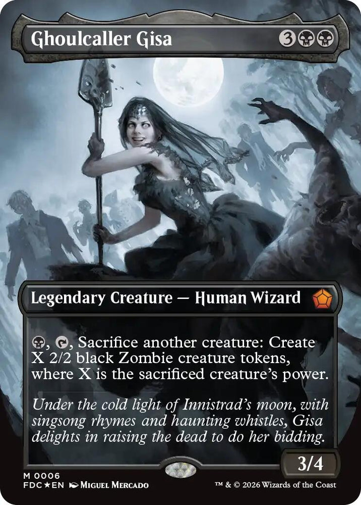 Image for Ghoulcaller Gisa (Borderless) (6) (FDC) - Magic: The Gathering