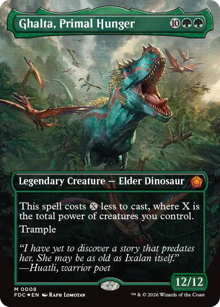Image for Ghalta, Primal Hunger (Borderless) (8) (FDC) - Magic: The Gathering