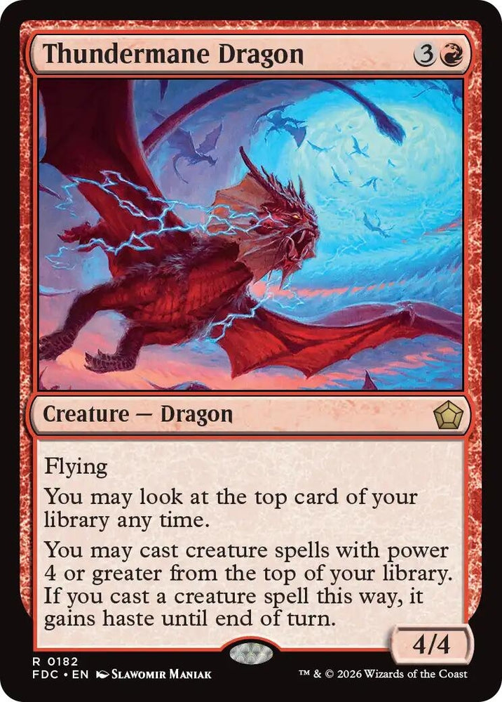 Image for Thundermane Dragon (182) (FDC) - Magic: The Gathering