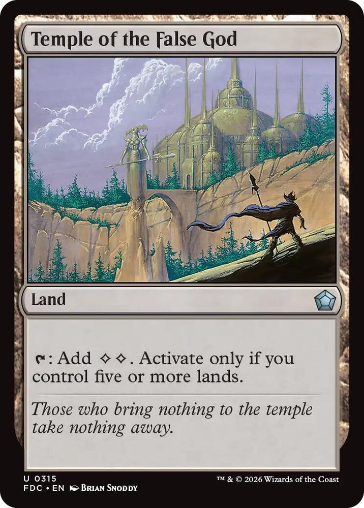 Image for Temple of the False God (315) (FDC) - Magic: The Gathering