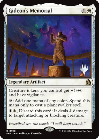 Image for Gideon's Memorial (198) (PPFRA) - Magic: The Gathering