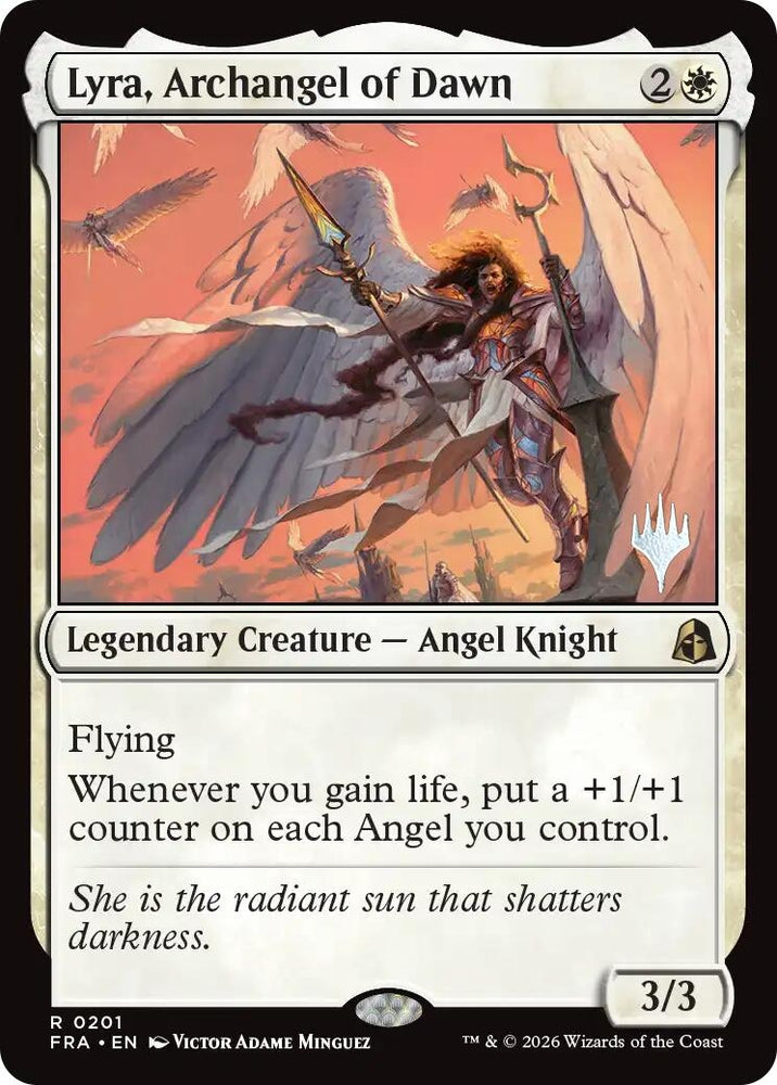 Image for Lyra, Archangel of Dawn (201) (PPFRA) - Magic: The Gathering
