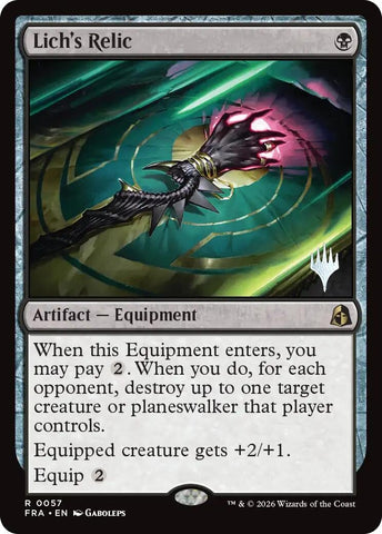 Image for Lich's Relic (57) (PPFRA) - Magic: The Gathering