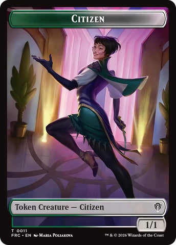Image for Citizen // The Monarch Double-Sided Token (11 // 17) (FRC) - Magic: The Gathering