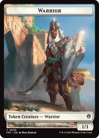 Image for Warrior // Shark Double-Sided Token (5 // 6) (FRC) - Magic: The Gathering