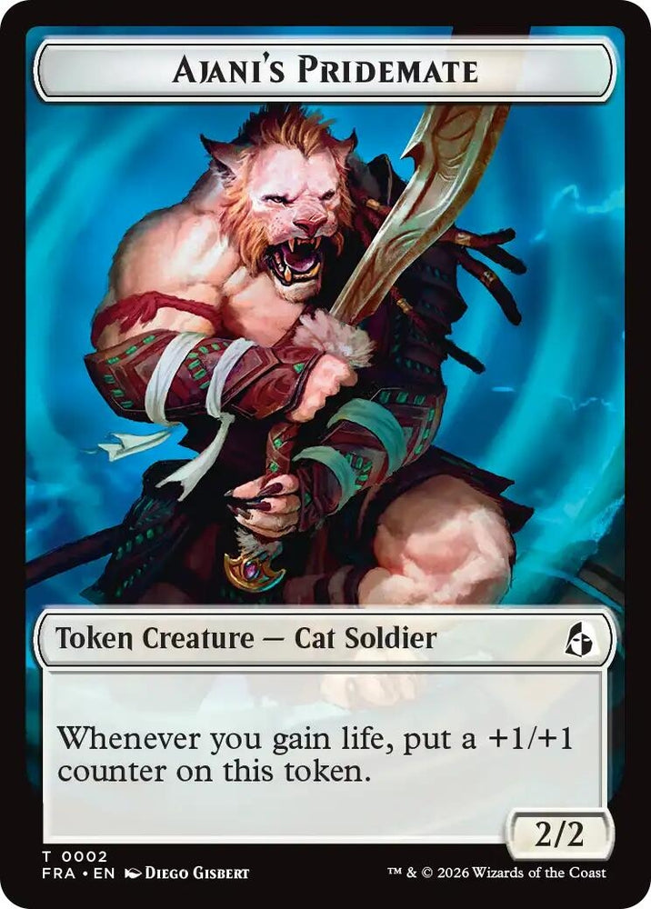 Image for Ajani's Pridemate // Ajani Resolute Double-Sided Token (2 // 16) (FRA) - Magic: The Gathering