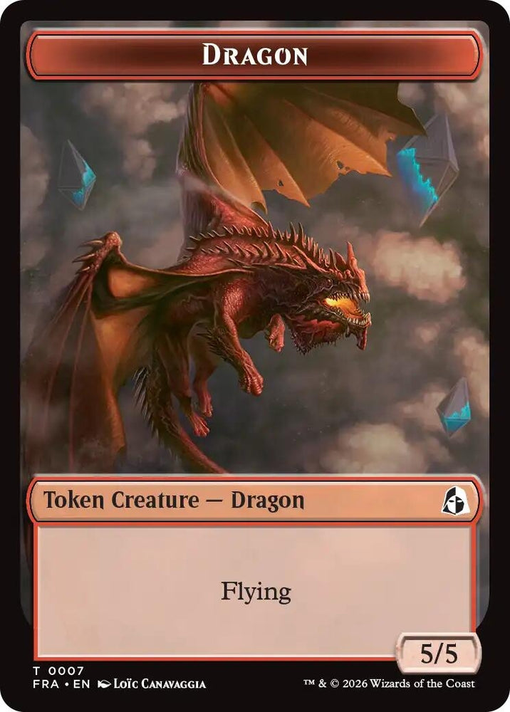 Image for Dragon // Lotus Double-Sided Token (7 // 12) (FRA) - Magic: The Gathering