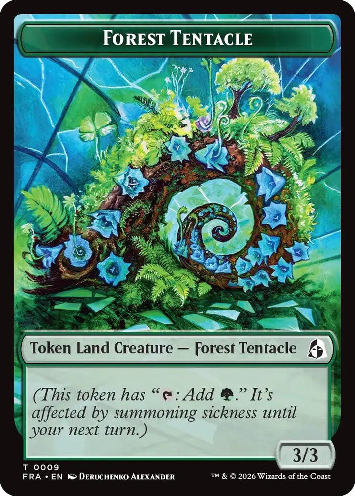 Image for Forest Tentacle // Beast Double-Sided Token (9 // 8) (FRA) - Magic: The Gathering