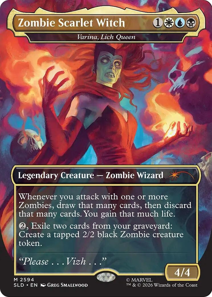 Image for Zombie Scarlet Witch - Varina, Lich Queen (2594) (SLD) - Magic: The Gathering