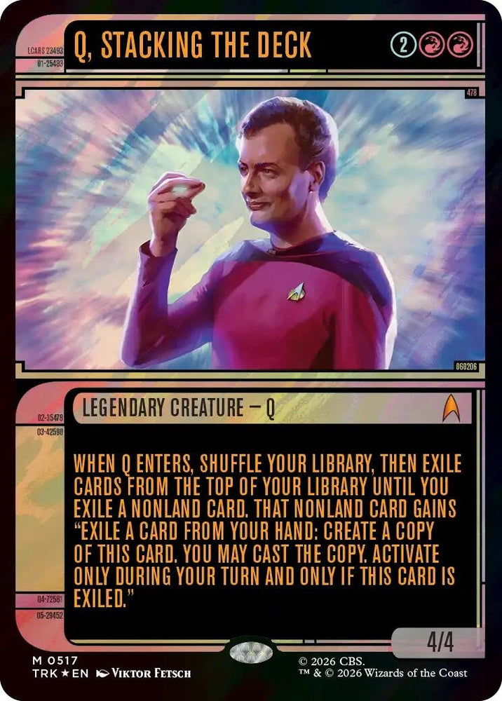 Image for Q, Stacking the Deck (Showcase) (Surge Foil) (517) (TRK) - Magic: The Gathering