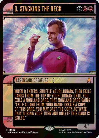 Image for Q, Stacking the Deck (Showcase) (Surge Foil) (517) (TRK) - Magic: The Gathering