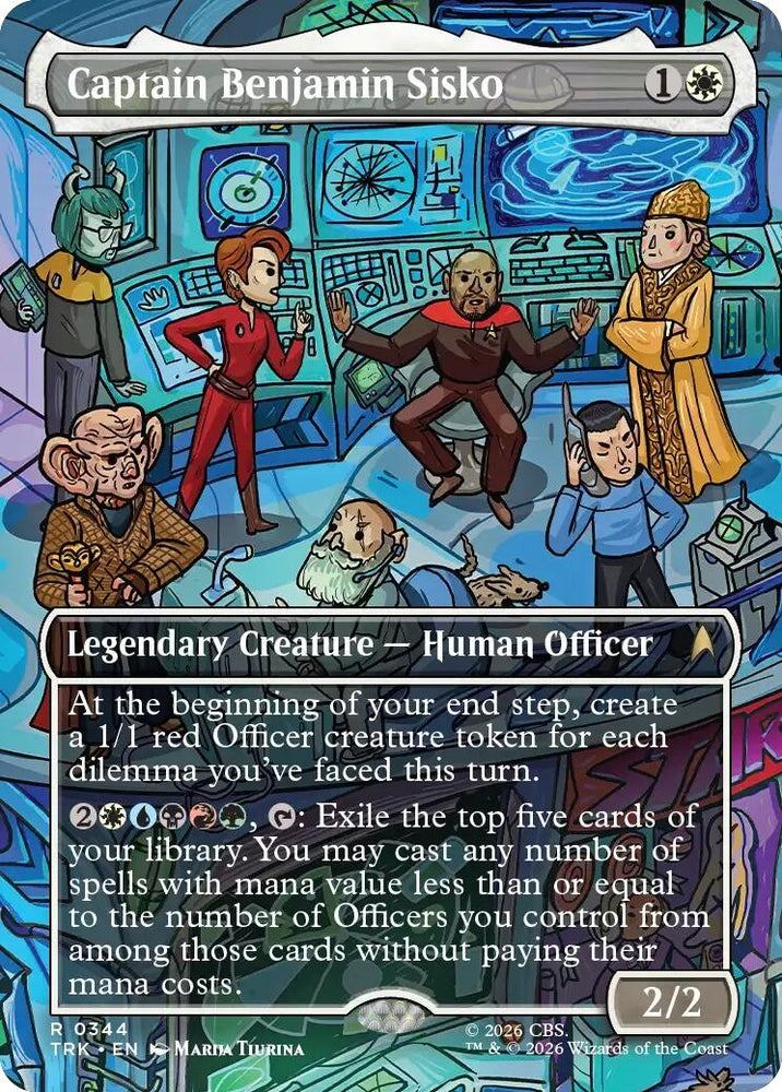 Image for Captain Benjamin Sisko (Borderless) (344) (TRK) - Magic: The Gathering