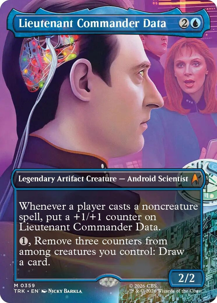 Image for Lieutenant Commander Data (Borderless) (359) (TRK) - Magic: The Gathering