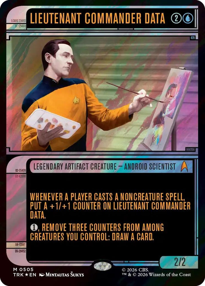 Image for Lieutenant Commander Data (Showcase) (Surge Foil) (505) (TRK) - Magic: The Gathering