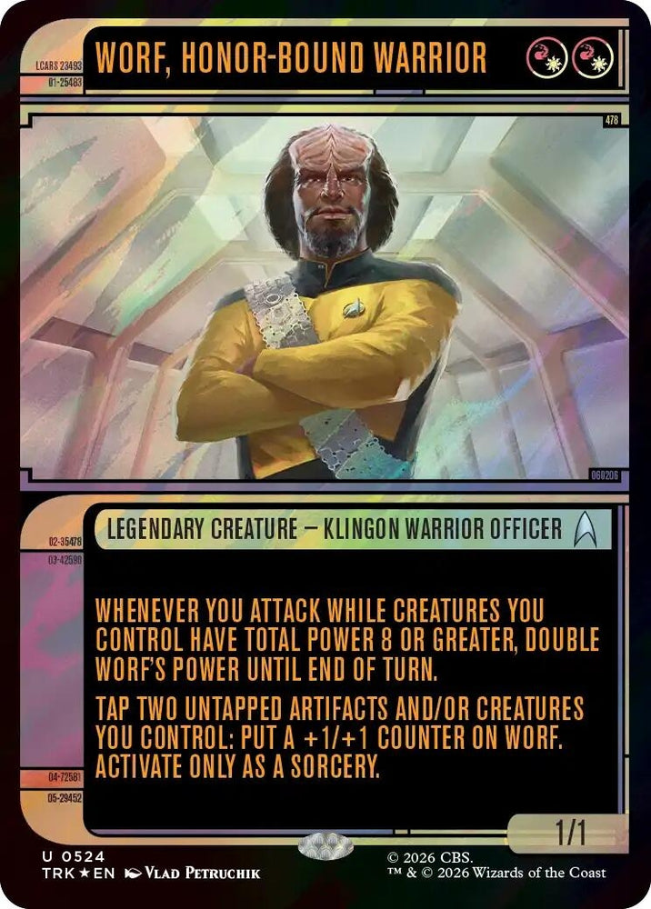 Image for Worf, Honor-Bound Warrior (Showcase) (0524) (Surge Foil) (524) (TRK) - Magic: The Gathering