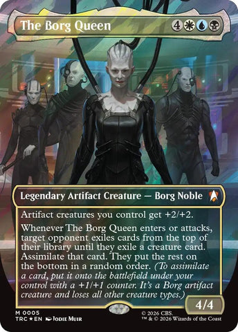 Image for The Borg Queen (Borderless) (Surge Foil) (5) (TRC) - Magic: The Gathering