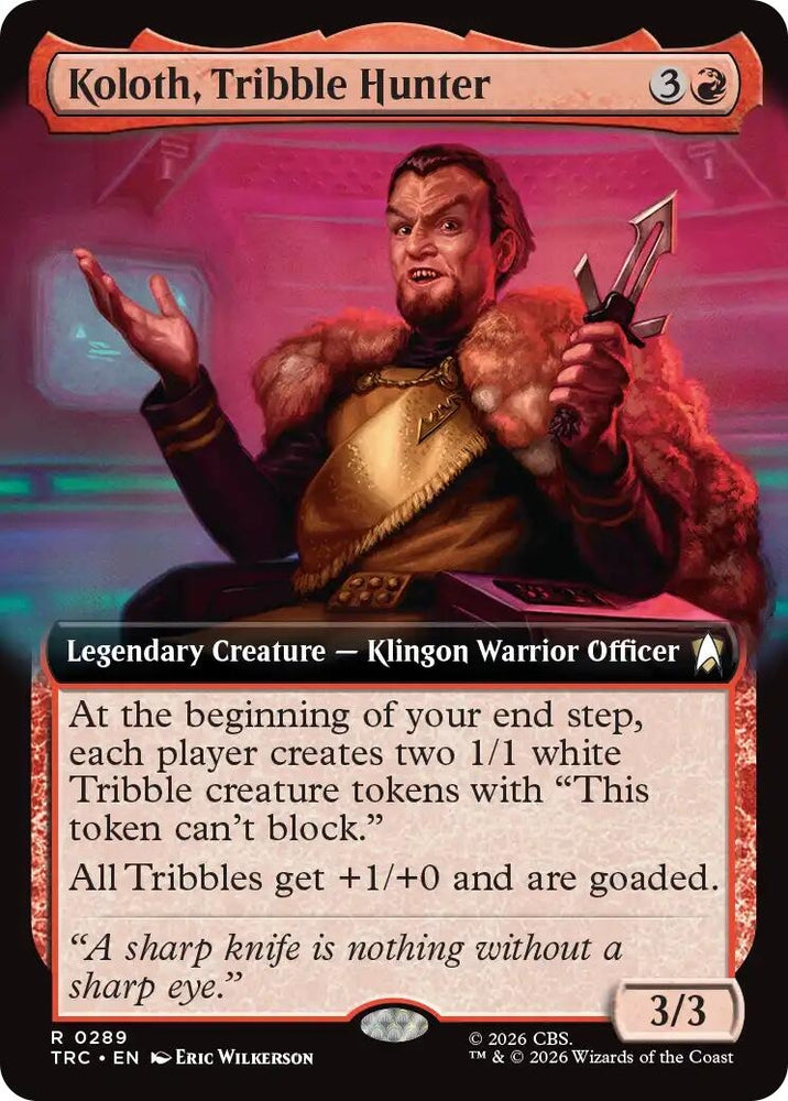 Image for Koloth, Tribble Hunter (Extended Art) (289) (TRC) - Magic: The Gathering