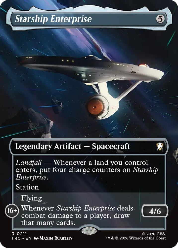 Image for Starship Enterprise (Borderless) (211) (TRC) - Magic: The Gathering