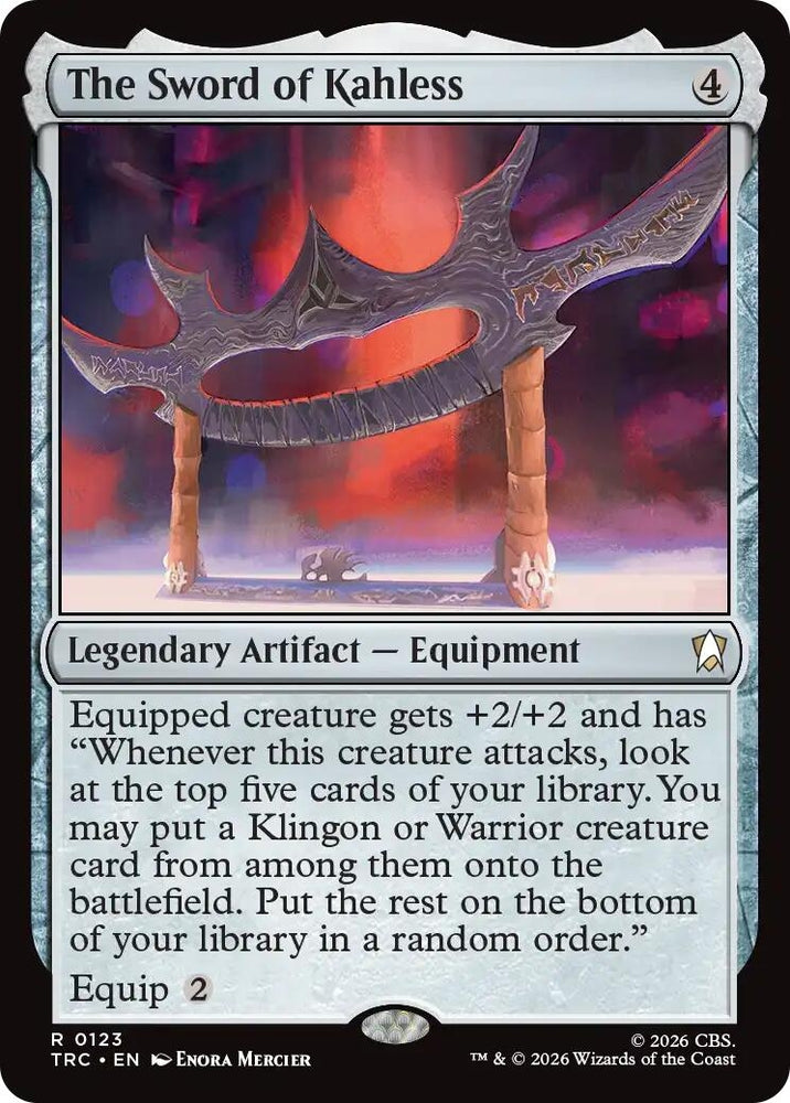 Image for The Sword of Kahless (Surge Foil) (123) (TRC) - Magic: The Gathering