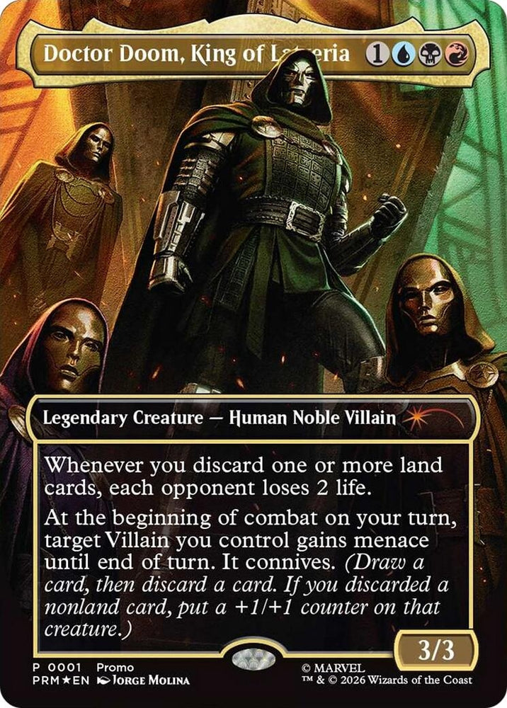 Image for Doctor Doom, King of Latveria (Borderless) (0001) (1) (UMP) - Magic: The Gathering