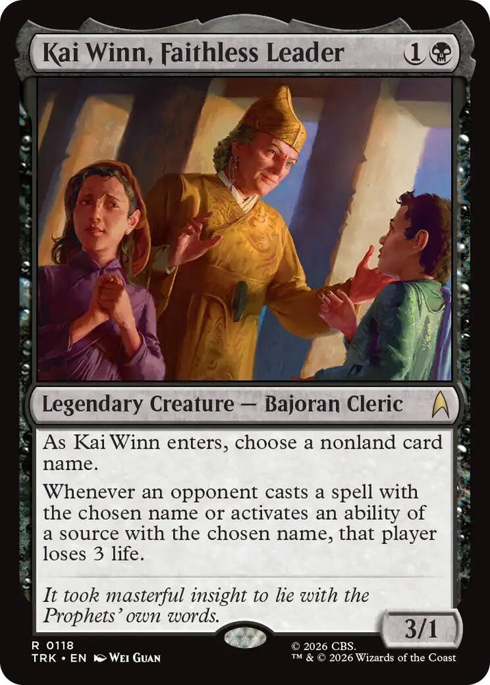 Image for Kai Winn, Faithless Leader (118) (TRK) - Magic: The Gathering