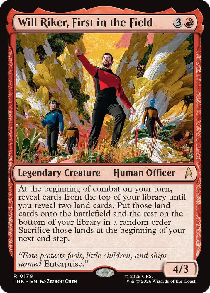 Image for Will Riker, First in the Field (179) (TRK) - Magic: The Gathering
