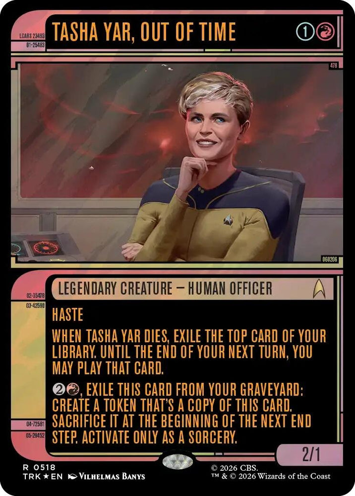 Image for Tasha Yar, Out of Time (Showcase) (Surge Foil) (518) (TRK) - Magic: The Gathering