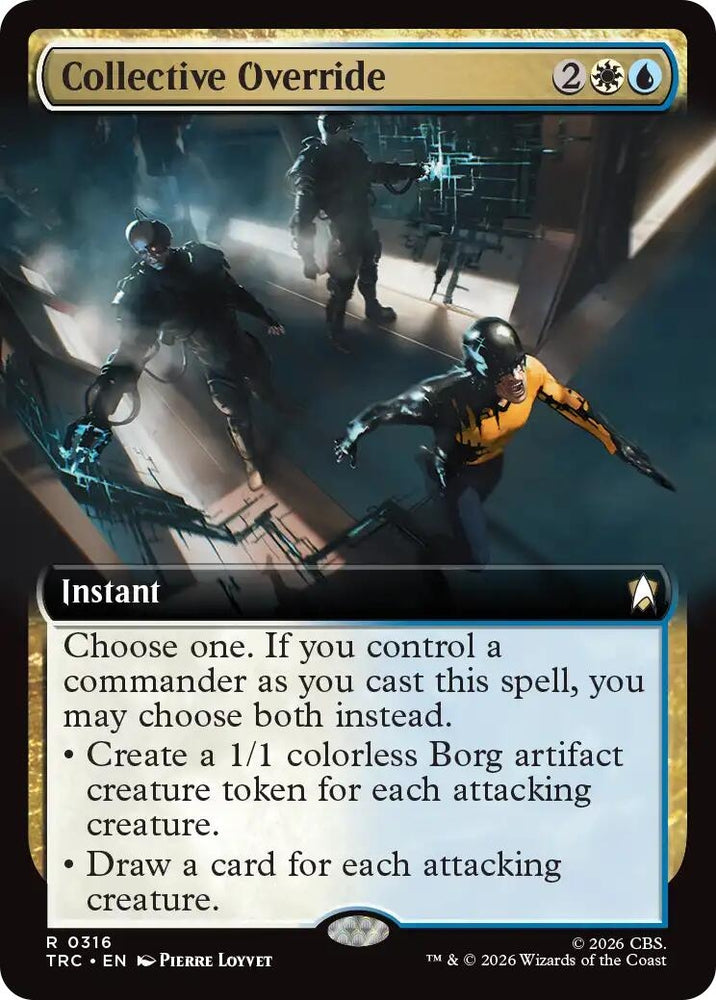 Image for Collective Override (Extended Art) (316) (TRC) - Magic: The Gathering