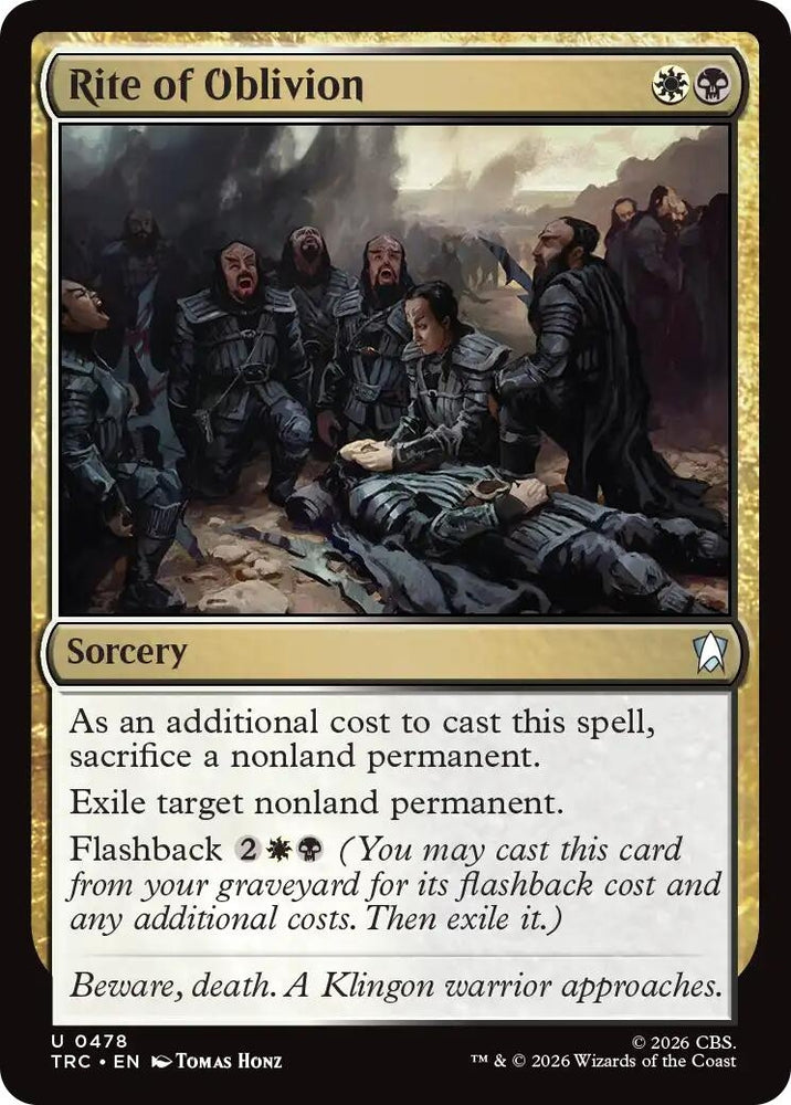 Image for Rite of Oblivion (Surge Foil) (TRC) - Magic: The Gathering