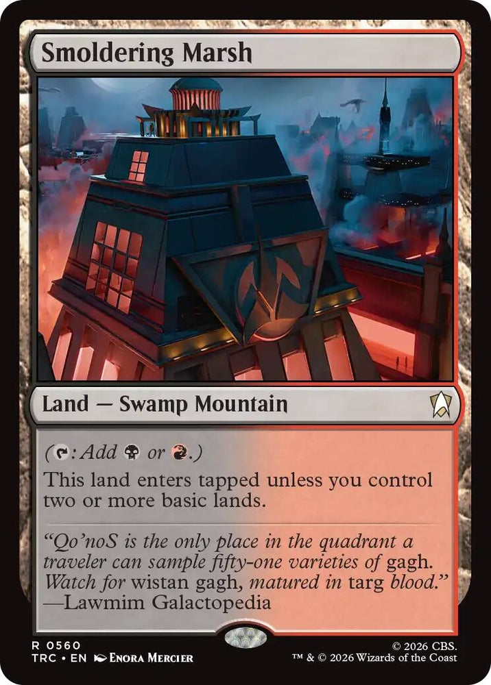 Image for Smoldering Marsh (Surge Foil) (TRC) - Magic: The Gathering
