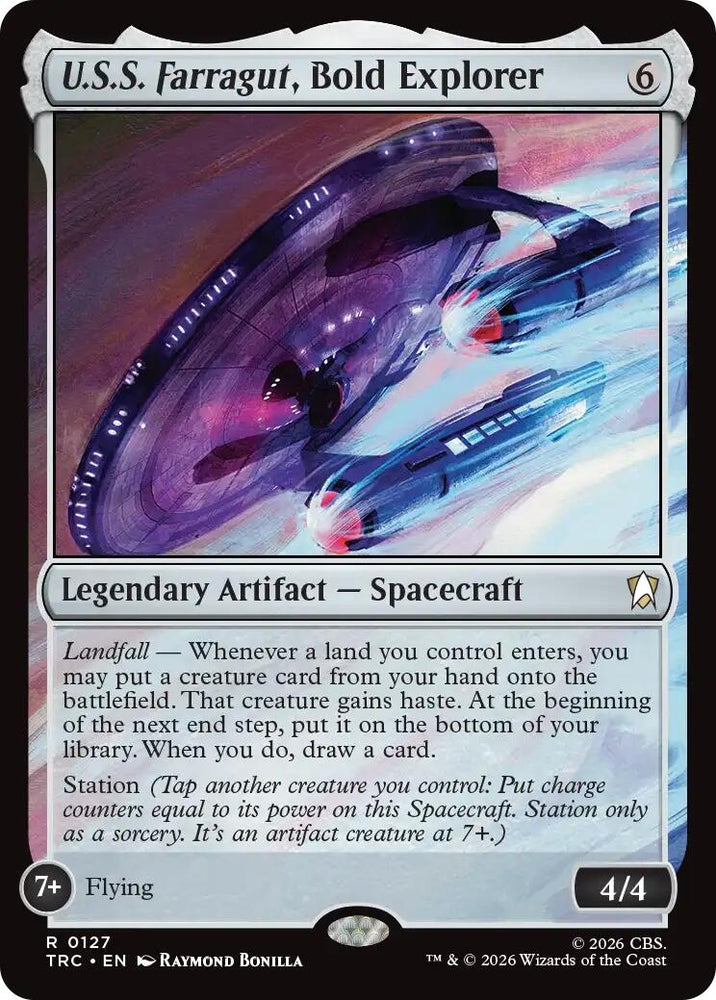 Image for U.S.S. Farragut, Bold Explorer (Surge Foil) (127) (TRC) - Magic: The Gathering