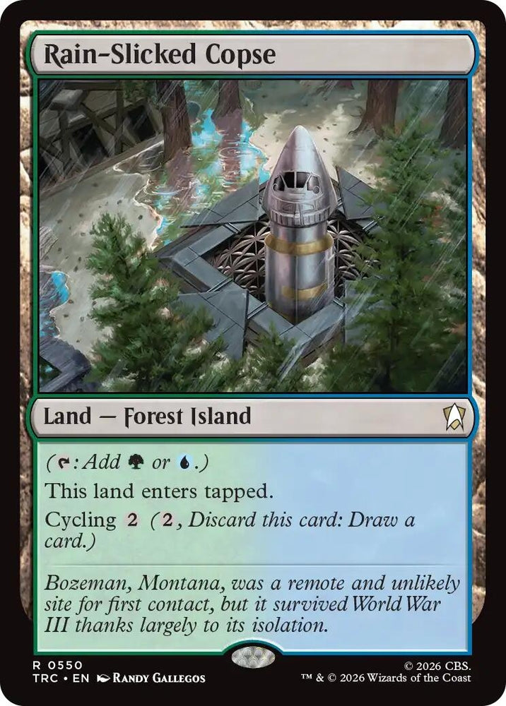 Image for Rain-Slicked Copse (Surge Foil) (550) (TRC) - Magic: The Gathering