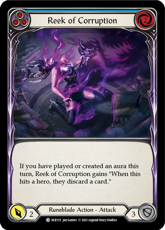 Reek of Corruption (Blue) [EVR115] 1st Edition Rainbow Foil