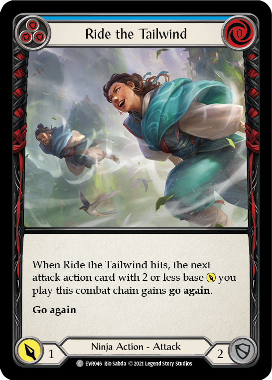 Ride the Tailwind (Blue) [EVR046] 1st Edition Rainbow Foil