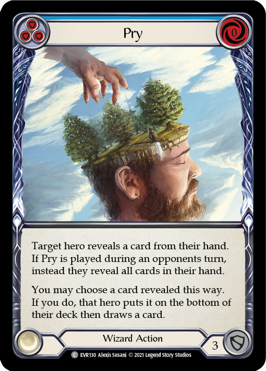 Pry (Blue) [EVR130] 1st Edition Rainbow Foil