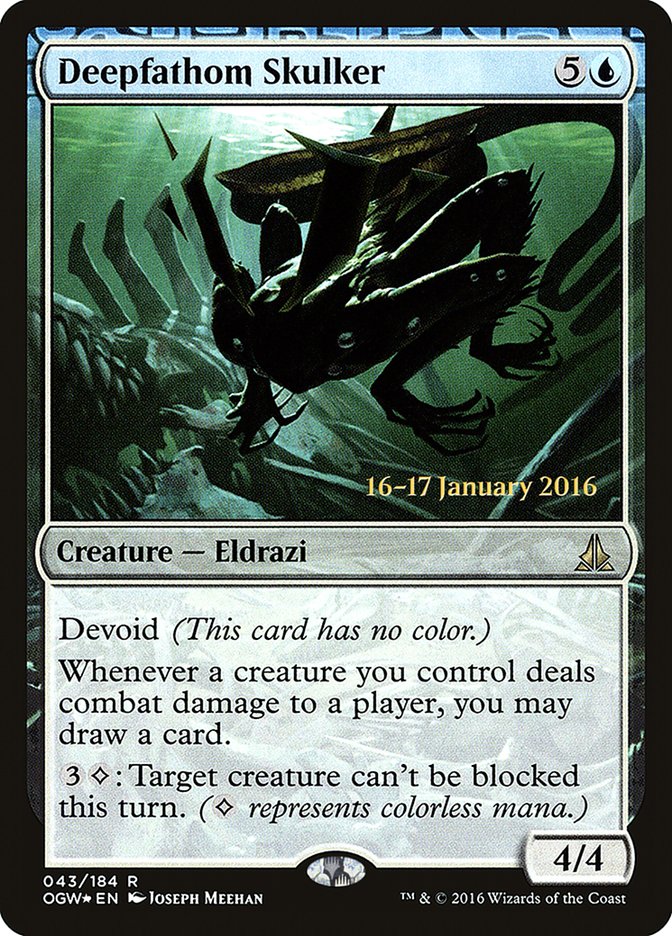 Deepfathom Skulker (Prerelease) [Oath of the Gatewatch Prerelease Promos]
