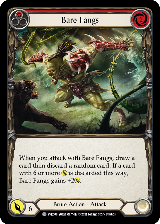 Bare Fangs (Red) [EVR008] 1st Edition Rainbow Foil