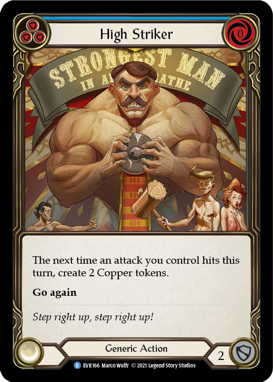 High Striker (Blue) [EVR166] 1st Edition Rainbow Foil