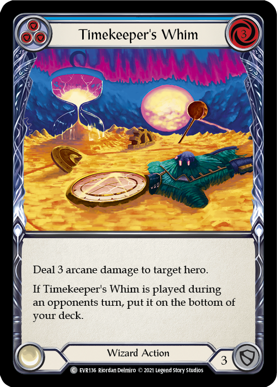 Timekeeper's Whim (Blue) [EVR136] 1st Edition Rainbow Foil
