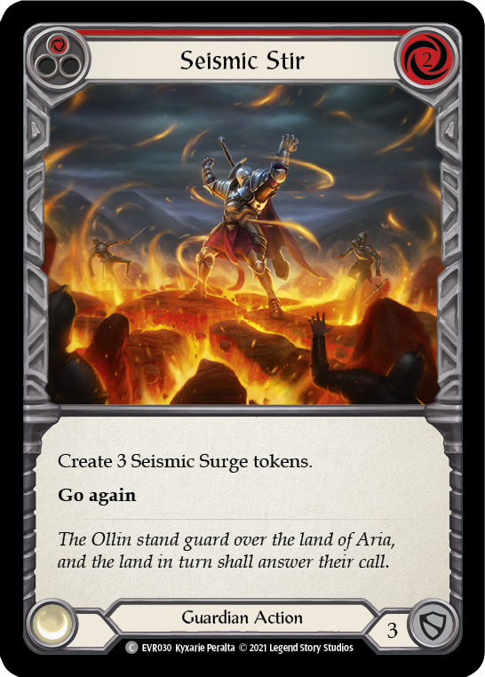 Seismic Stir (Red) [EVR030] 1st Edition Rainbow Foil