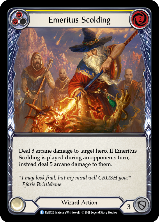 Emeritus Scolding (Yellow) [EVR126] 1st Edition Normal