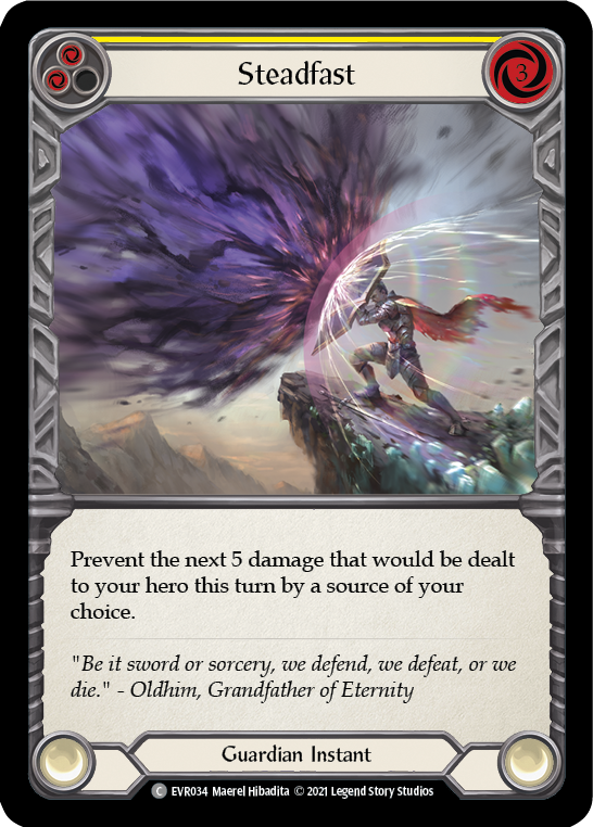 Steadfast (Yellow) [EVR034] 1st Edition Rainbow Foil